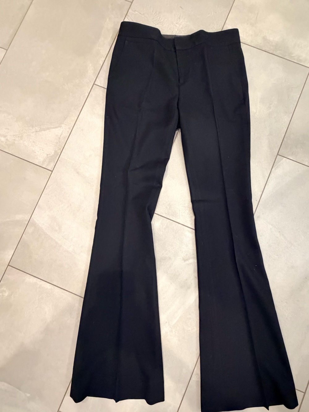 Catherine Malandrino Black Flare Stretch Pants